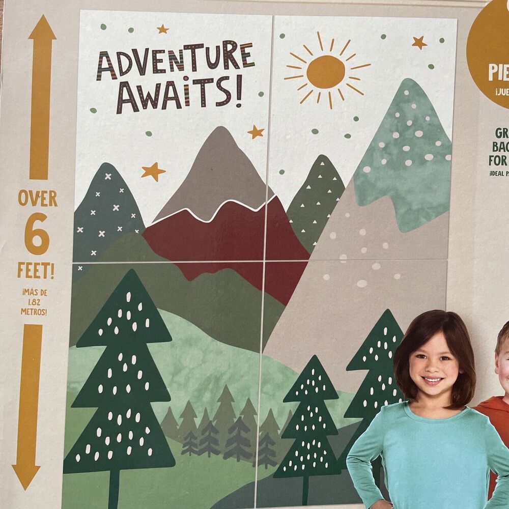 Wilderness Scene Setter Backdrop 59" x 65" Plastic Camp Out Party Scouts